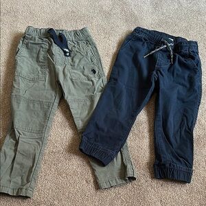 Kids' Olive and Navy Jogger Pants